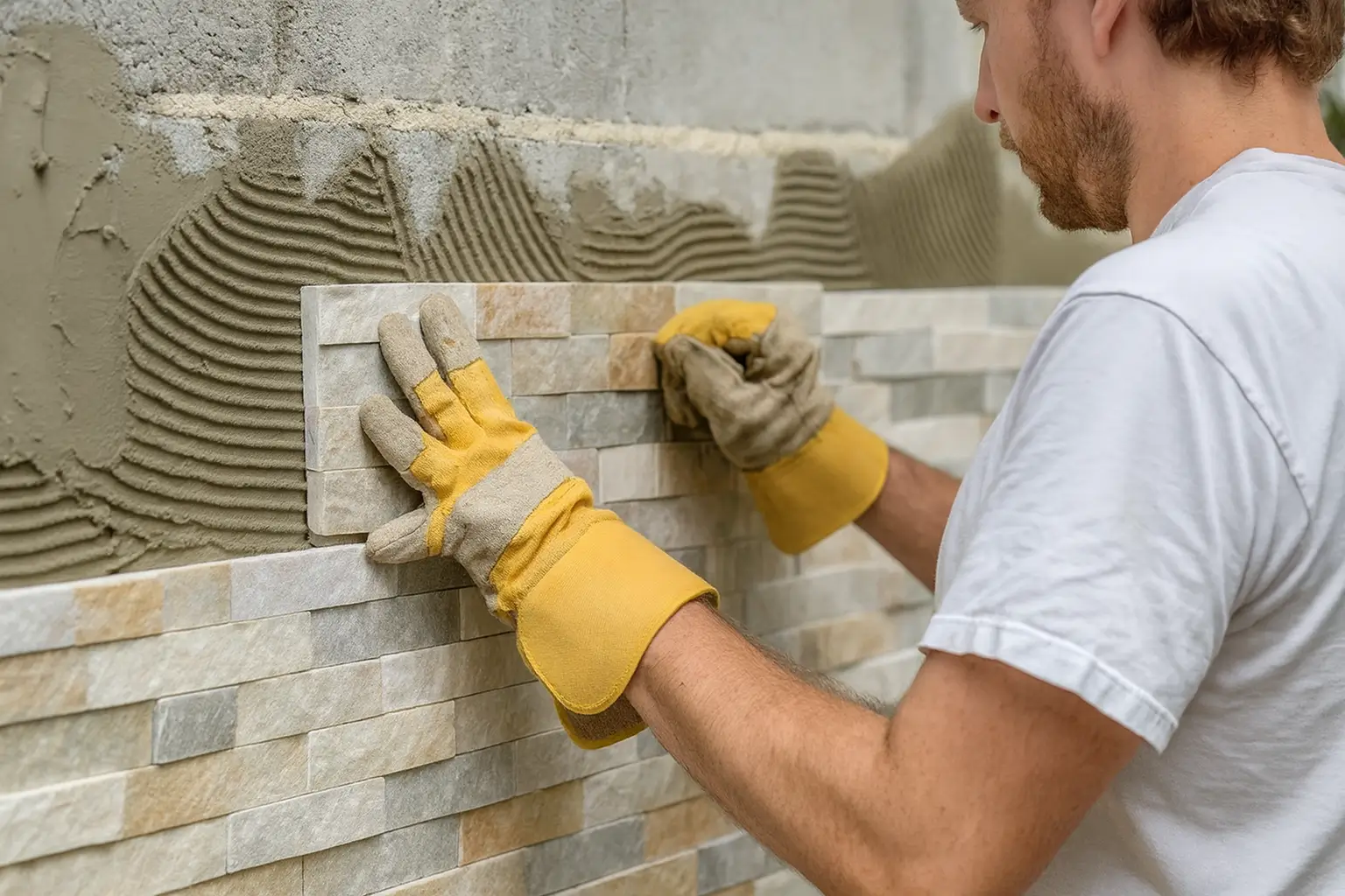 ایمنی در نصب سنگ نما